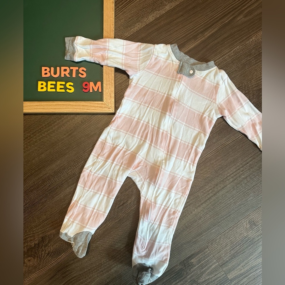Burt’s Bees Organic Cotton Navy Super Soft Pajamas 9M